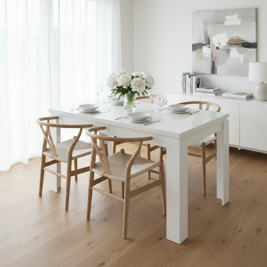 Tavolo da pranzo, 60 rettangolare, bianco