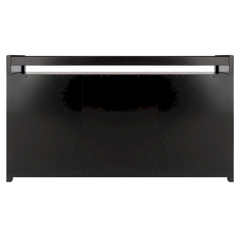 Panca Contenitore 4 Posti 3 Cesti Intrecciati Pieghevoli Espresso Cioccolato 95 cm