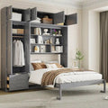 Letto Murphy versatile matrimoniale con contenitore integrato e design pieghevole per ottimizzare lo spazio