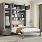 Letto Murphy versatile matrimoniale con contenitore integrato e design pieghevole per ottimizzare lo spazio