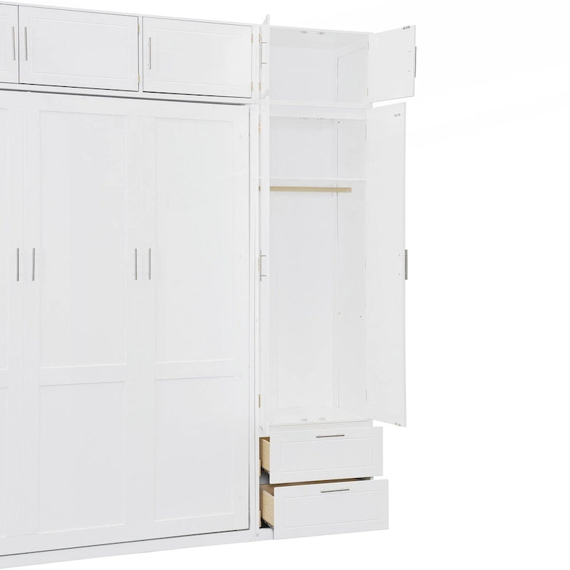 Letto Murphy versatile matrimoniale con contenitore integrato e design pieghevole per ottimizzare lo spazio