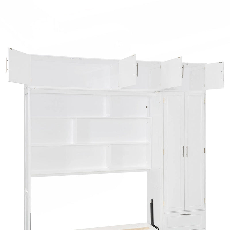 Letto Murphy versatile matrimoniale con contenitore integrato e design pieghevole per ottimizzare lo spazio