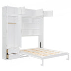 Letto Murphy versatile matrimoniale con contenitore integrato e design pieghevole per ottimizzare lo spazio