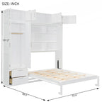 Letto Murphy versatile matrimoniale con contenitore integrato e design pieghevole per ottimizzare lo spazio