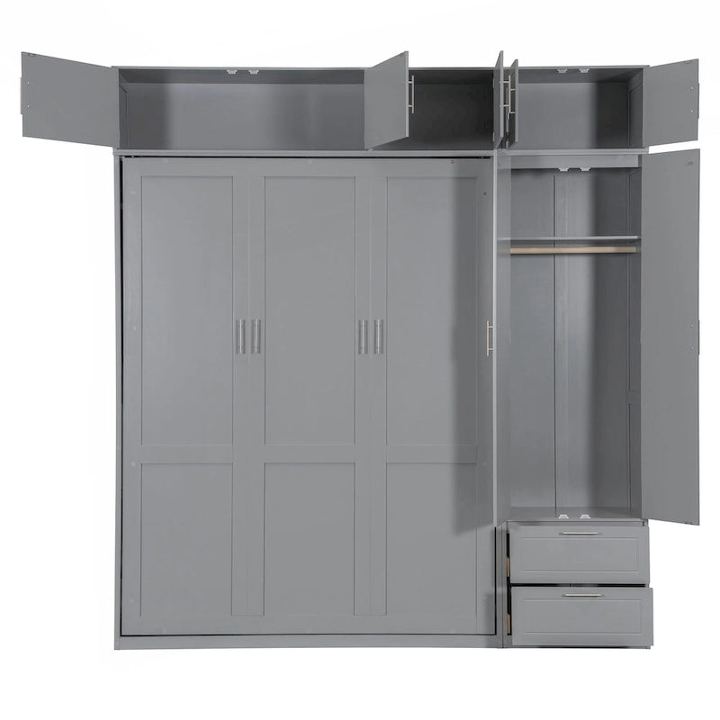 Letto Murphy versatile matrimoniale con contenitore integrato e design pieghevole per ottimizzare lo spazio