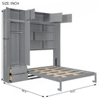 Letto Murphy versatile matrimoniale con contenitore integrato e design pieghevole per ottimizzare lo spazio