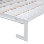 Letto a scomparsa Queen bianco/grigio/espresso con cuscino, letto a parete pieghevole per 1 persona, MDF e compensato