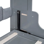 Letto a scomparsa Queen bianco/grigio/espresso con cuscino, letto a parete pieghevole per 1 persona, MDF e compensato