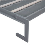 Letto a scomparsa Queen bianco/grigio/espresso con cuscino, letto a parete pieghevole per 1 persona, MDF e compensato