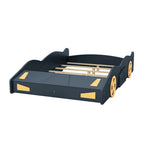 Letto a Piattaforma per Auto da Corsa di Grandi Dimensioni (1 Posto) in Nero/Blu Scuro con Vano Anteriore