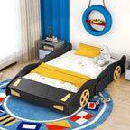 Letto a Piattaforma per Auto da Corsa di Grandi Dimensioni (1 Posto) in Nero/Blu Scuro con Vano Anteriore