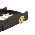 Letto a Piattaforma per Auto da Corsa di Grandi Dimensioni (1 Posto) in Nero/Blu Scuro con Vano Anteriore