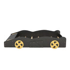 Letto a Piattaforma per Auto da Corsa di Grandi Dimensioni (1 Posto) in Nero/Blu Scuro con Vano Anteriore