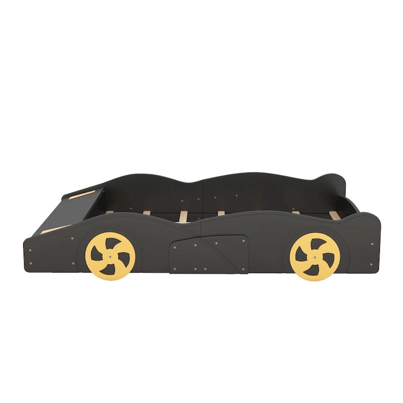 Letto a Piattaforma per Auto da Corsa di Grandi Dimensioni (1 Posto) in Nero/Blu Scuro con Vano Anteriore