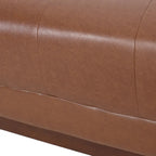 Divano Espresso a 3 Posti in Similpelle Capitonnè Stile Mid-Century, per 3 Persone
