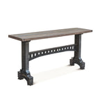 Tavolo Sterling in ghisa con piano in teak riciclato