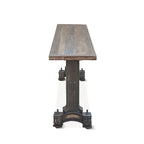 Tavolo Sterling in ghisa con piano in teak riciclato