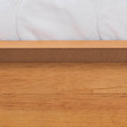 Efren Letto Matrimoniale in Legno Rovere Miele Finitura Mid-Century Modern