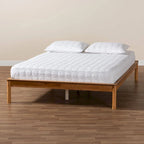 Efren Letto Matrimoniale in Legno Rovere Miele Finitura Mid-Century Modern