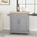 Carrello da cucina grigio/bianco/nero con ruote, stile contemporaneo