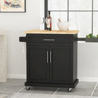 Carrello da cucina grigio/bianco/nero con ruote, stile contemporaneo