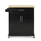 Carrello da cucina grigio/bianco/nero con ruote, stile contemporaneo