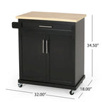 Carrello da cucina grigio/bianco/nero con ruote, stile contemporaneo