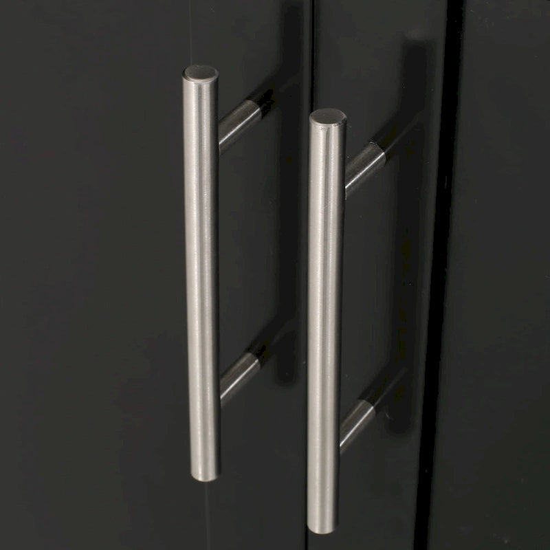 Carrello da cucina grigio/bianco/nero con ruote, stile contemporaneo