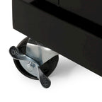 Carrello da cucina grigio/bianco/nero con ruote, stile contemporaneo