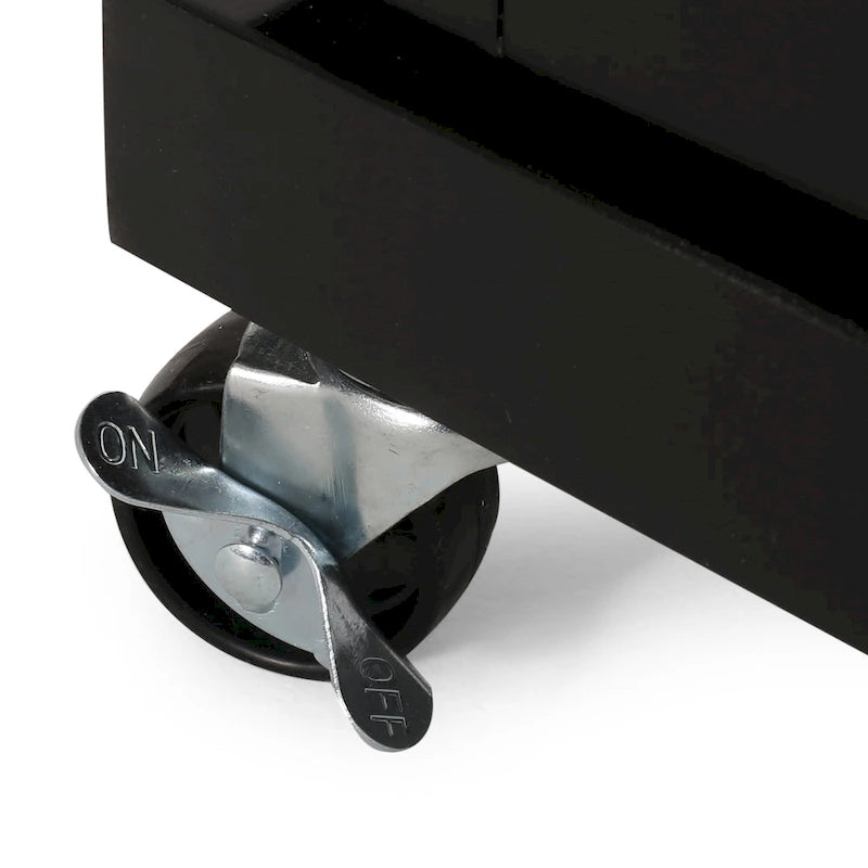 Carrello da cucina grigio/bianco/nero con ruote, stile contemporaneo