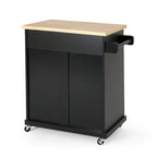Carrello da cucina grigio/bianco/nero con ruote, stile contemporaneo