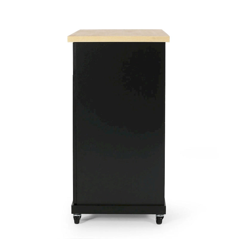 Carrello da cucina grigio/bianco/nero con ruote, stile contemporaneo