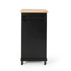 Carrello da cucina grigio/bianco/nero con ruote, stile contemporaneo