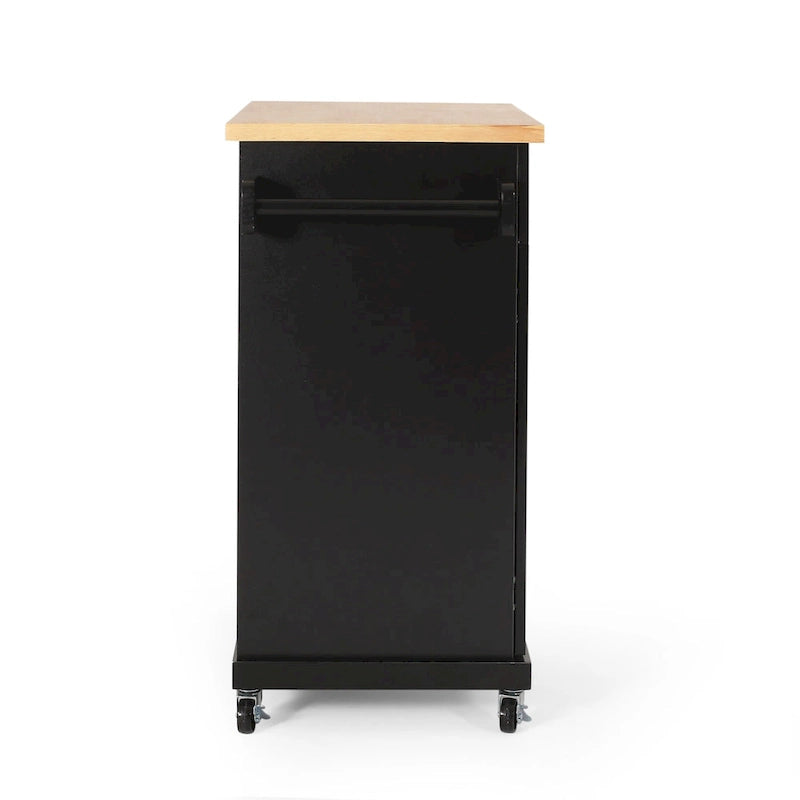 Carrello da cucina grigio/bianco/nero con ruote, stile contemporaneo