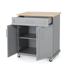 Carrello da cucina grigio/bianco/nero con ruote, stile contemporaneo