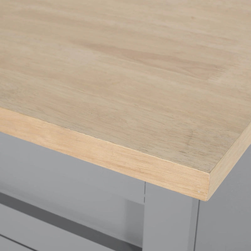 Carrello da cucina grigio/bianco/nero con ruote, stile contemporaneo