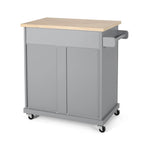 Carrello da cucina grigio/bianco/nero con ruote, stile contemporaneo