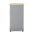 Carrello da cucina grigio/bianco/nero con ruote, stile contemporaneo