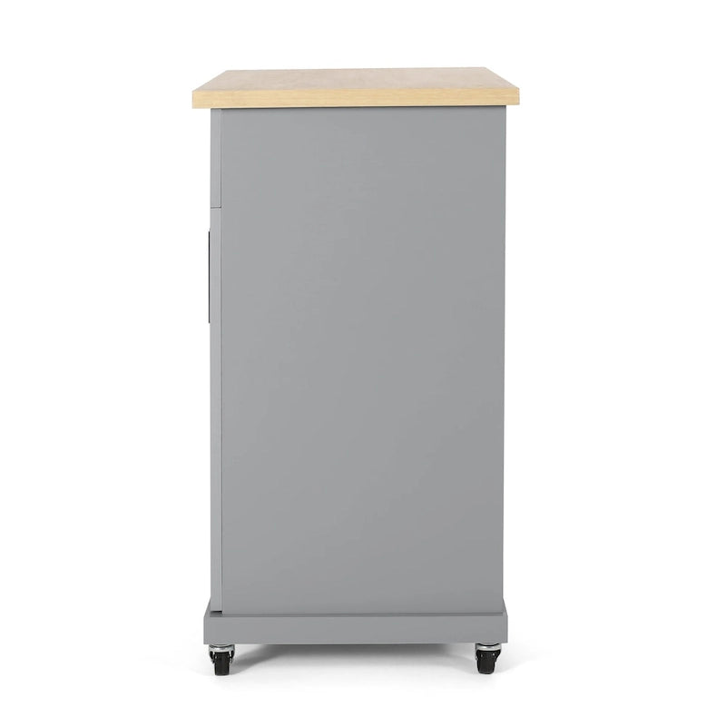 Carrello da cucina grigio/bianco/nero con ruote, stile contemporaneo