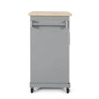 Carrello da cucina grigio/bianco/nero con ruote, stile contemporaneo