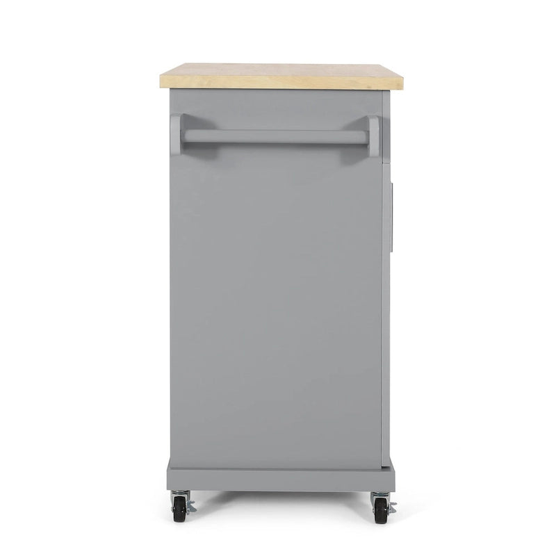 Carrello da cucina grigio/bianco/nero con ruote, stile contemporaneo