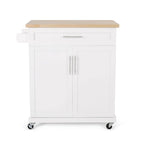 Carrello da cucina grigio/bianco/nero con ruote, stile contemporaneo