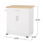 Carrello da cucina grigio/bianco/nero con ruote, stile contemporaneo