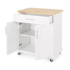 Carrello da cucina grigio/bianco/nero con ruote, stile contemporaneo