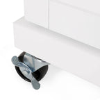 Carrello da cucina grigio/bianco/nero con ruote, stile contemporaneo