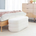 Pouf Sherpa Oblungo Halley White