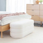 Pouf Sherpa Oblungo Halley White