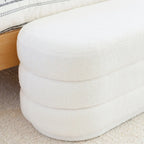 Pouf Sherpa Oblungo Halley White