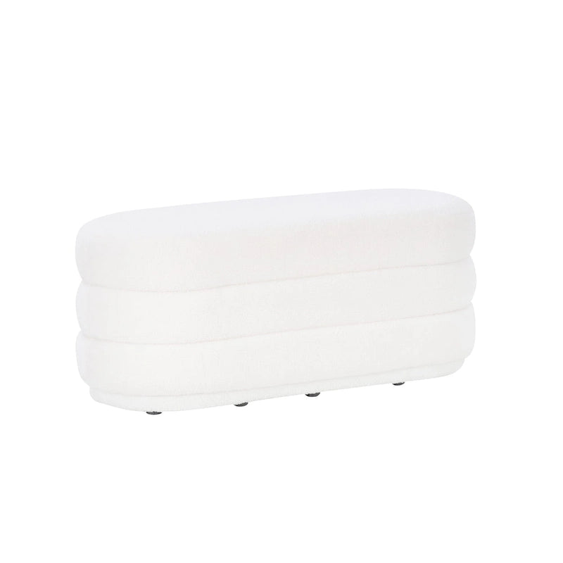 Pouf Sherpa Oblungo Halley White