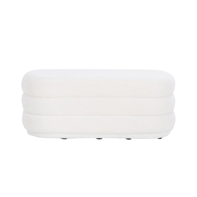 Pouf Sherpa Oblungo Halley White